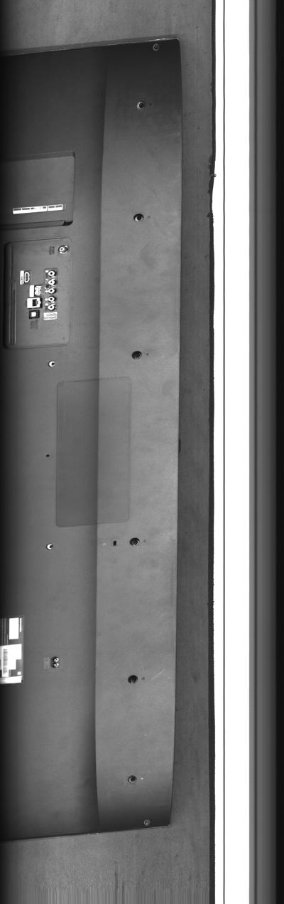 Gambar asli line scan camera back cover TV dengan semua baut terpasang (OK)